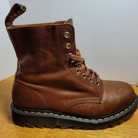 Dr. Martens 1460 PASCAL ZIGGY LEATHER LACE UP BOOTS TAN LUXOR 11 Men / 12 Women - Picture 13 of 15